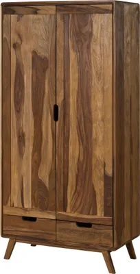 Produktbild von MASSIVMOEBEL24 Kleiderschrank Sheesham 90x45x180 natur sandgestrahlt lackiert MALMÖ 2 #200