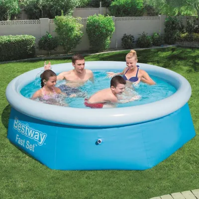 Produktbild von Bestway Fast Set Aufblasbarer Swimmingpool Rund 244x66 cm 57265