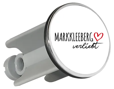 Produktbild von Huuraa Waschbeckenstöpsel Markkleeberg verliebt 4cm höhenverstellbar Abflussstopfen Geschenkidee