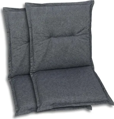 Produktbild von GO-DE Textil, Sesselauflage Niederlehner, 2er-Set, Farbe: anthrazit, Maße ca.: 100 cm x 50 cm x 6 cm