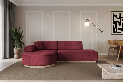 Produktbild von ALTDECOR Ecksofa in L-Form ARRIO-L1 -243x171x83 cm Bordeauxrot - Corner Sofa Bett Eckcouch Couch Wohnlandschaft Cauchsofa