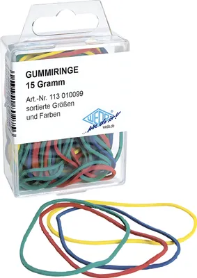 Image de WEDO Gummiringe sortiert in Farbe und Größe in SB-Dose