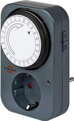 Produktbild von Brennenstuhl Zeitschaltuhr MZ 20 – Mechanische Timer-Steckdose mit Schutz