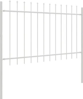 Productafbeelding van vidaXL Tuinhek WOERDEN, 5 stuks, 8,5 x 1,2 m, staal met poedercoating