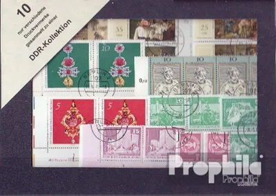 Produktbild von Briefmarken DDR 10 verschiedene Druckvermerke