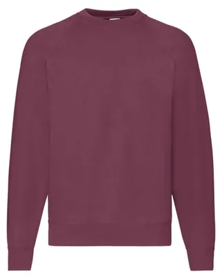 Image de Fruit of the Loom - Sweat-shirt « Classic » pour hommes/femmes, manches raglan, LT2391 (XL) (bordeaux)