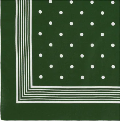 Produktbild von modAS Uni Vierecktuch ca. 70 x 70 cm bedruckt oder uni - Tuch als modisches Accessoires in Grün mit Punkte