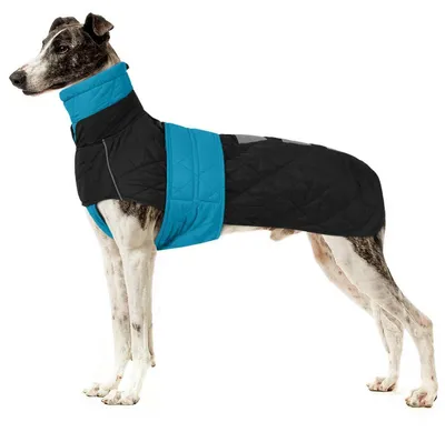 Obrázok produktu pre Nepremokavý vetruodolný kabát pre psa, fleece, golier, teplý, armádovo zelený, veľkosť 3XL
