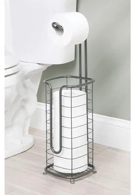 Produktbild von Toilettenpapierhalter Stand dunkelgrau Klopapierhalter WC Rollenhalter mDesign