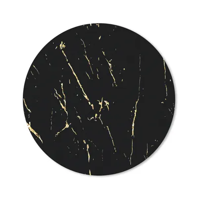 Produktbild von MuchoWow® Mauspad Mousepad Marmor - Schwarz - Gold - Luxus 20x20 cm - Mousepads - Maus Mat - Pad - Mausunterlage - Schreibtischmatte