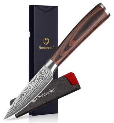 Obrázok produktu pre Nôž na zeleninu, nôž na ovocie, 9 cm, ostrý, ergonomická rukoväť, nerezová oceľ, darčeková krabička