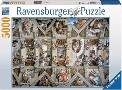Immagine prodotto di Puzzle per adulti, 5000 pezzi, Cappella Sistina Ravensburger, Architettura e monumenti, 153 x 101 cm