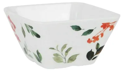Produktbild von 36 Stück Melamin Snackschalen mit Blumenmuster