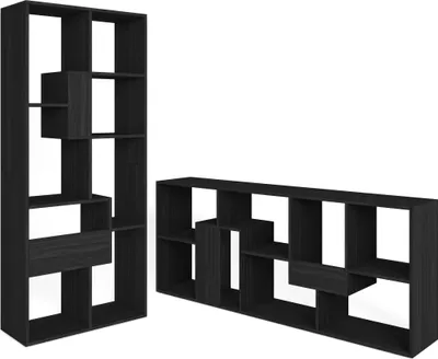 Immagine prodotto di VERSO Libreria scaffale, 67x31x162cm, Per libri, Nero