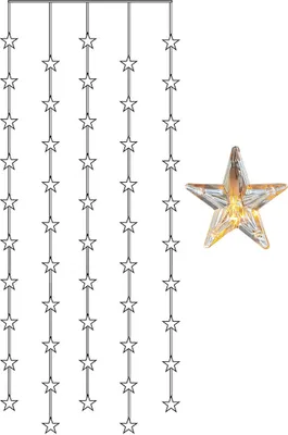 Produktbild von LED Lichtervorhang Star Curtain 50 LEDs warmweiß H 200cm B 90cm