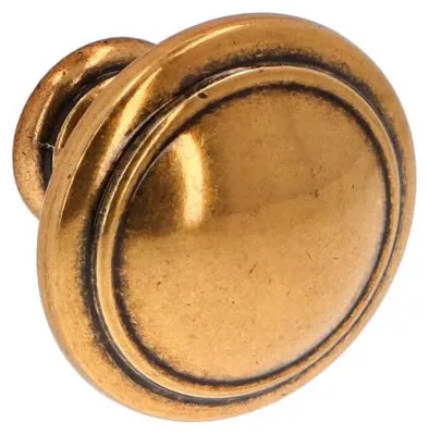 Produktbild von Knopf für Möbel, aus Zamak, Durchmesser 35 mm, goldfarben