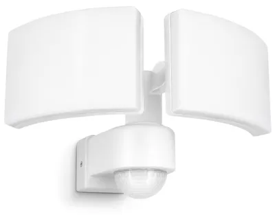 Produktbild von SSC-LUXon NORSU Außenleuchte mit Bewegungsmelder Doppel Strahler - Aussenlampe inkl. Eck-Adapter & Dämmerungssensor IP65 neutralweiß