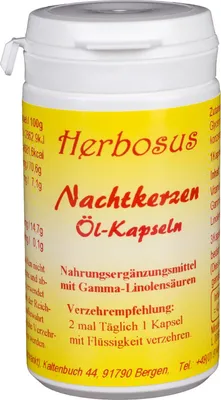 Produktbild von Herbosus Nachtkerzenöl-Kapseln – Natürliche Unterstützung für Ihre Gesundheit