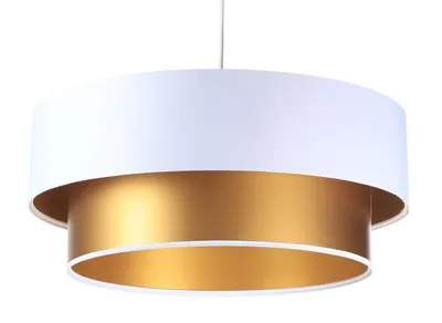 Zdjęcie produktu dla Lampa wisząca DOUBLE WHITE 40 biała/złota