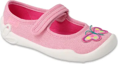 Produktbild von Ballerinas Befado Blanca 114X557 rosa mit Fliege und gepolsterter Innensohle