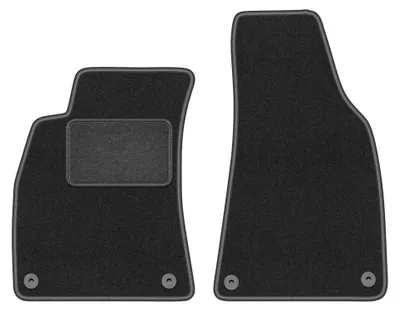 Produktbild von Velours-Fußmatten Vorne für Audi A4 B6 2001-2004 (Limousine/Kombi/Avant) – 2-tlg, Graphit, passgenau – Wielganizator LUX