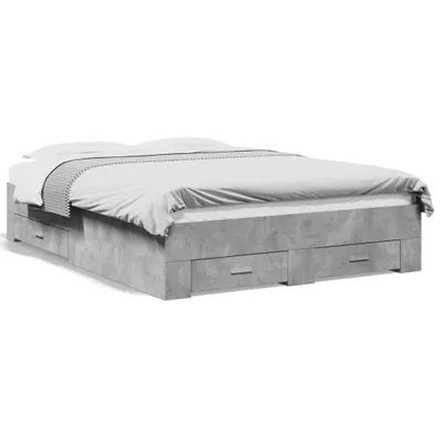 Immagine prodotto di vidaXL Struttura letto con cassetti grigio cemento 120x190 cm materiale a base di legno