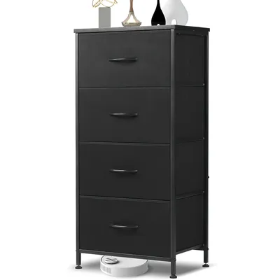 Produktbild von Kommode mit Schubladen Sideboard Mehrzweckschrank Schubladenschrank (mit Metallgestell Schubladen aus Stoff), für Schlafzimmer, Wohnzimmer