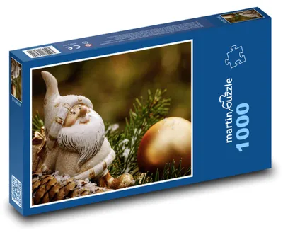 Obrázek produktu pro Puzzle 1000 Vánoční Skřítek a Dekorace - martinpuzzle