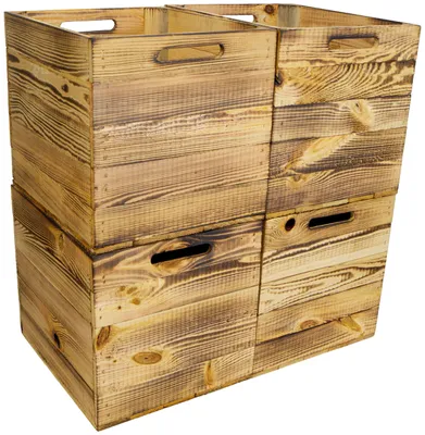 Productafbeelding van Set van 4 houten opbergkisten voor Kallax