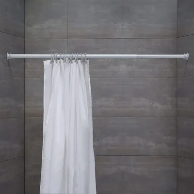 Zdjęcie produktu dla Gedy – teleskopowy drążek prysznicowy 105–240 cm, aluminium białe, średnica 25 mm