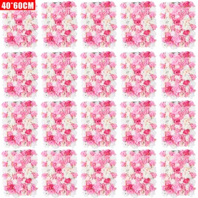 Image de 20x mur de fleurs mur de roses fait main colonne pour toute occasion 60cm x 40 cm