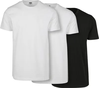 Immagine prodotto di Urban Classics TB2684B | Basic Tee 3-Pack T-shirt da uomo - Colore: bianco/bianco/nero - Taglia: 5XL