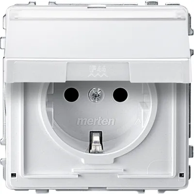 Produktbild von Merten SCHUKO-Steckdose pws Klappd.Schriftfeld MEG2312-7219
