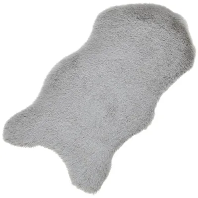 Produktbild von Kleines kurzflor Deko-Fell als Fell-Imitat in 50 x 25 cm grau