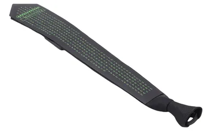 Obrázok produktu pre Kravata s LED svetlami, jemný zvuk, napájaná na batérie, svietiaca kravata pre kostýmy na párty a vystúpenia