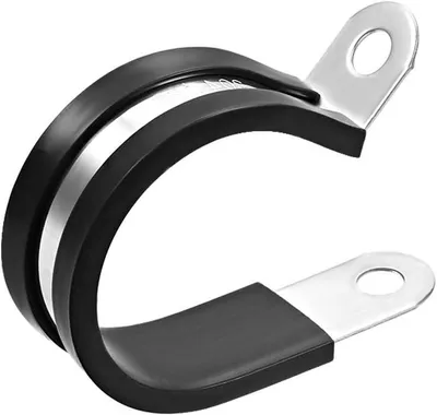 Productafbeelding van Isolatieklemmen RVS - Geklemde Slang - Bevestigen Leidingen - Rubberen Voering - 6mm - Zilverkleurig