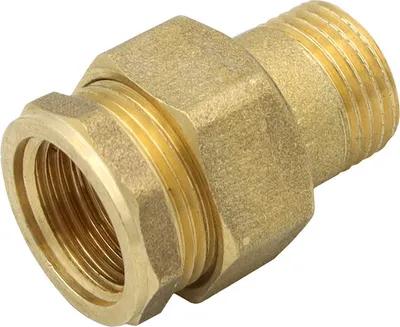 Produktbild von Messing Rohr Verschraubung 1/2 Zoll DN15 IG/AG Gewinde Fitting Wasserleitung