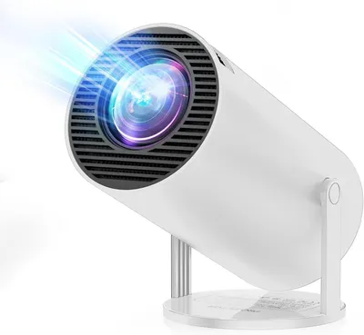 Imagen del producto de Mini proyector portátil - Proyector Android - Crea tu cine en casa - WiFi 6, Bluetooth 5.2 - 20000 lúmenes - Blanco
