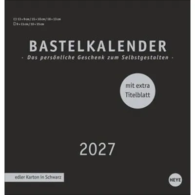Obrázok produktu pre Prémiový kalendár na tvorenie, čierny, stredný, 2027