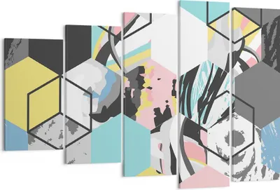 Produktbild von Bild auf Leinwand - Leinwandbild - Abstraktion modern - 150x100cm - Wand Bild - Wanddeko - Leinwanddruck - Bilder - Kunstdruck - Wanddekoration - Leinwand bilder - Wandkunst - EG150x100-3846