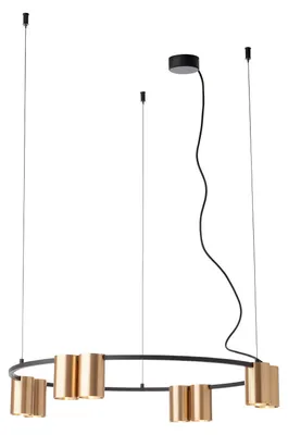 Immagine prodotto di MODI, lampada a sospensione rotonda 8x10W, attacco GU10, finitura oro/nero