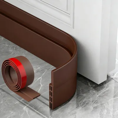 Produktbild von Türdichtung selbstklebend Zugluftstopper Tür 200cm Türbodendichtung Braun Schallschutz Wärmeschutz Kälteschutz selbstklebend zuschneidbar