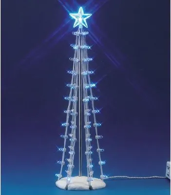 Produktbild von Lemax beleuchteter blauer Silhouettenbaum Weihnachtsfigur