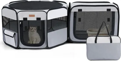 Faltbarer 2-in-1 Welpenauslauf 155x48 cm, Hundezwinger