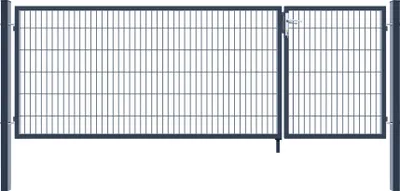 Produktbild von Doppelflügel Gartentor ADITUS, Farbe:Anthrazit, Höhe:120 x 350 cm