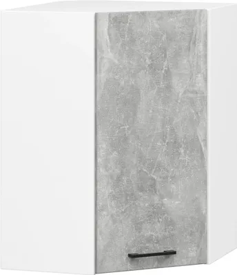 Image de Meuble d'angle haut de cuisine 60x60 cm VERMINA - blanc / béton