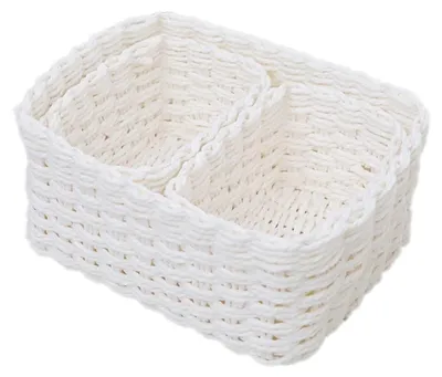 Immagine prodotto di Omgoods - Set di 3 cesti intrecciati per la casa e il giardino