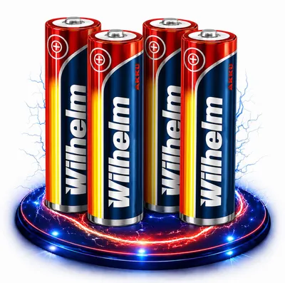 Produktbild von 4 x Lithium Ionen Akku Wilhelm 3,7 V 800 mAh Typ 14500 Li Ion AA
