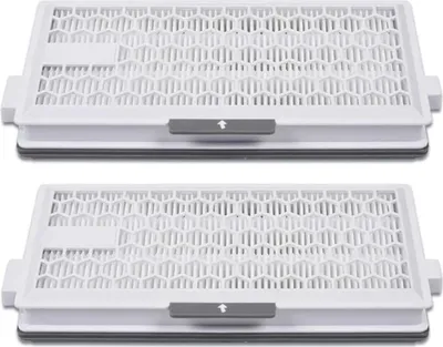 Two identical air filters are shown side-by-side against a white background.