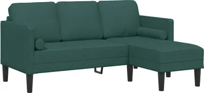 Produktbild von vidaXL Sofa Set mit Kissen Dunkelgrün Polyester